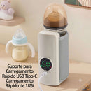 Aquecedor de Mamadeiras Portátil Inteligente e Recarregável – Mantém a Temperatura Ideal para Amamentar Seu Bebê