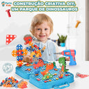 Brinquedo Educativo de Montar com Furadeira de Dinossauro - 211-351 Peças
