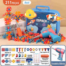 Brinquedo Educativo de Montar com Furadeira de Dinossauro - 211-351 Peças