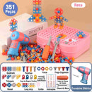 Brinquedo Educativo de Montar com Furadeira de Dinossauro - 211-351 Peças
