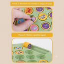 Jogo de Memória Infantil com Tabuleiro e 54 Cartas - Jogo Educativo de Raciocínio Lógico para 2 a 4 Jogadores
