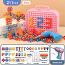 Brinquedo Educativo de Montar com Furadeira de Dinossauro - 211-351 Peças