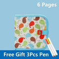 6 Pages Coloring Books Erasable Writing Board Children Portable Drawing Book Magic Blackboard  Multi-functional Drawing Board