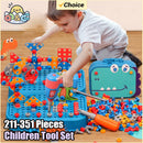 Brinquedo Educativo de Montar com Furadeira de Dinossauro - 211-351 Peças